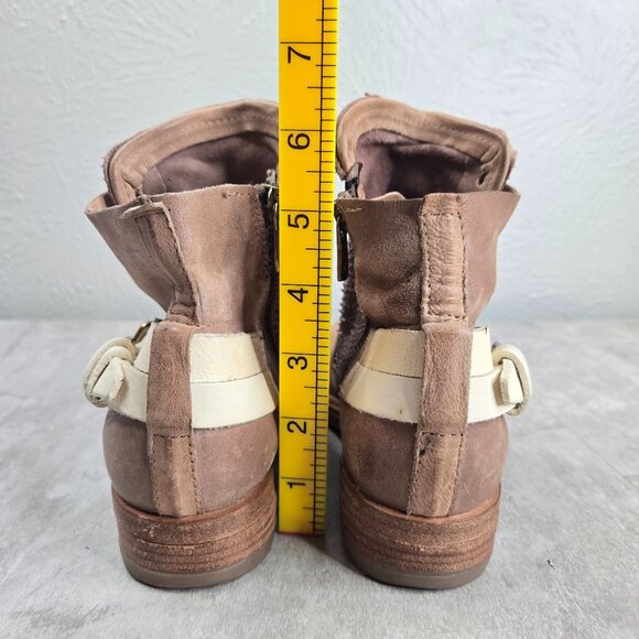 A.S.98 Airstep Moto Ankle Boots 5.5-6 Leather Distressed Western Grunge Booties - Picture 5 of 11